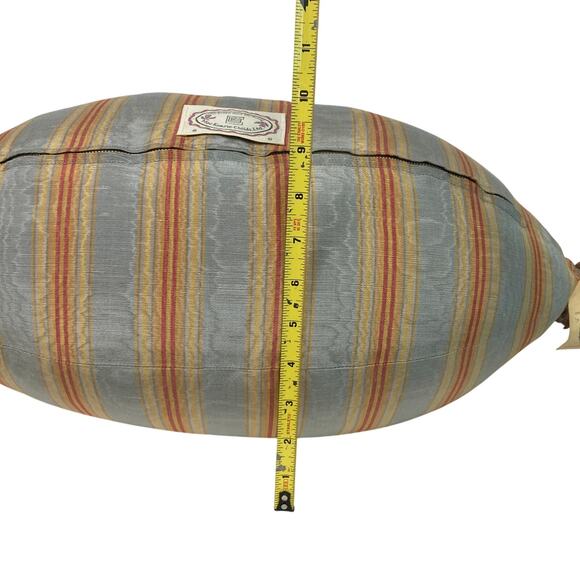 Rare Vintage Mackenzie Childs Bolster Homecoming Queen Football Cushion Pillow - Picture 13 of 13